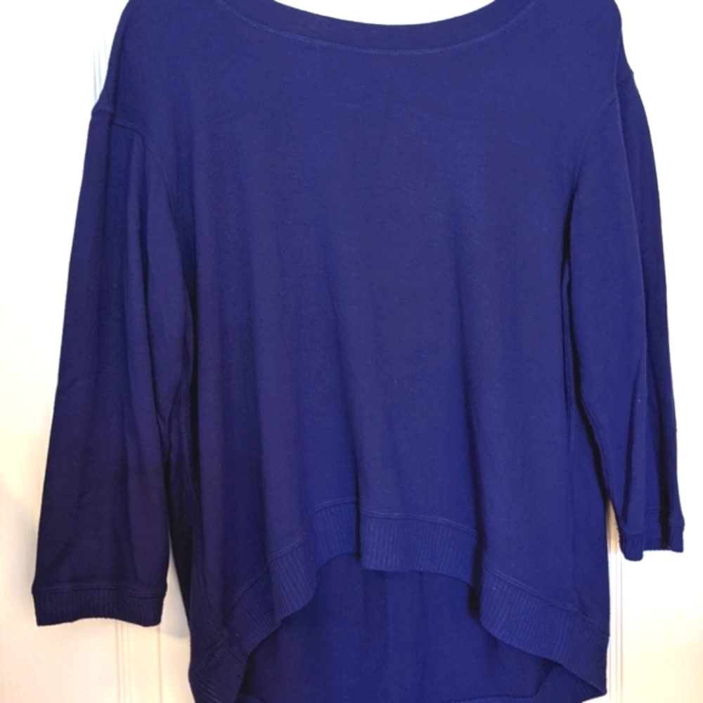 NWOT Neiman Marcus Purple Plum Hi-Low Trapeze Sweater- Size  Large